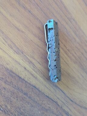 Textured Lava Stone Tie Bar - Dark Charcoal